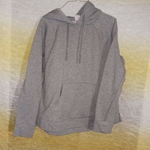 Large gray hoodie sweater